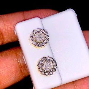 Real diamond custom made earrings Best gift Not CZ